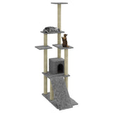 Vidaxl -Katzenmöbel mit Sisal -Kratzerpfosten 155 cm hellgrau