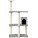 Vidaxl -Katzenmöbel mit Sisal -Kratzerpfosten 119 cm hellgrau