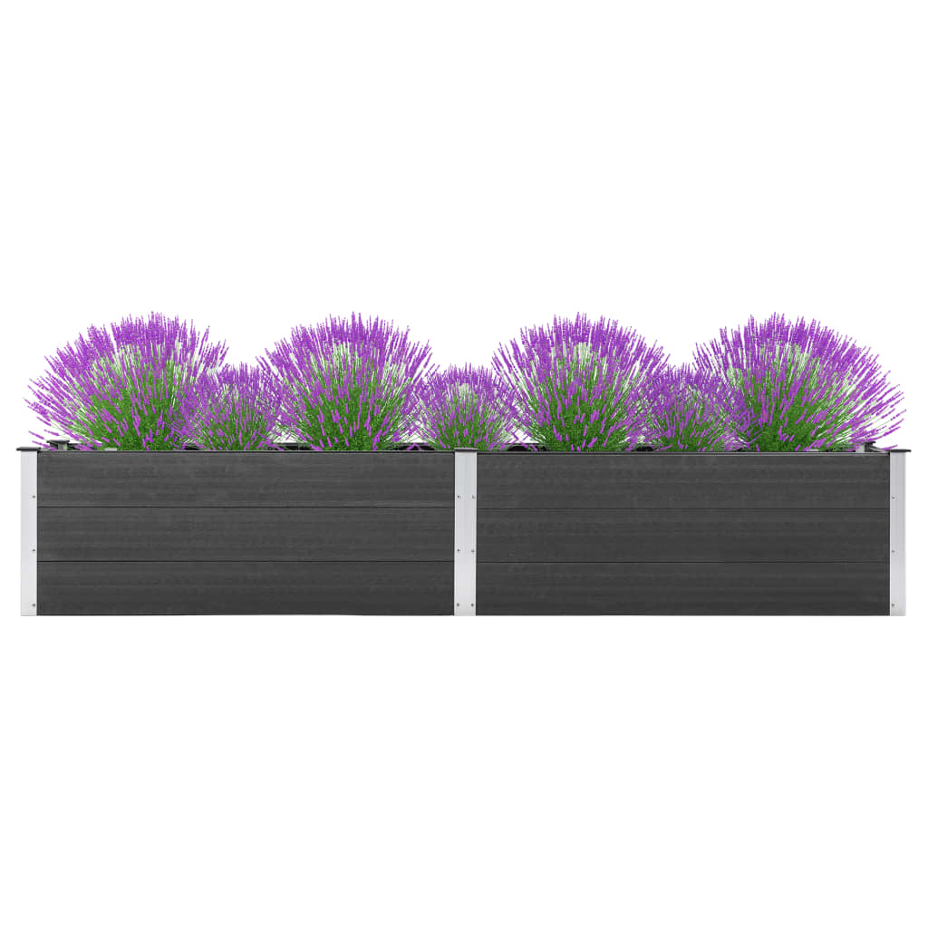 Vidaxl planter hævet 200x50x54 cm HKC grå