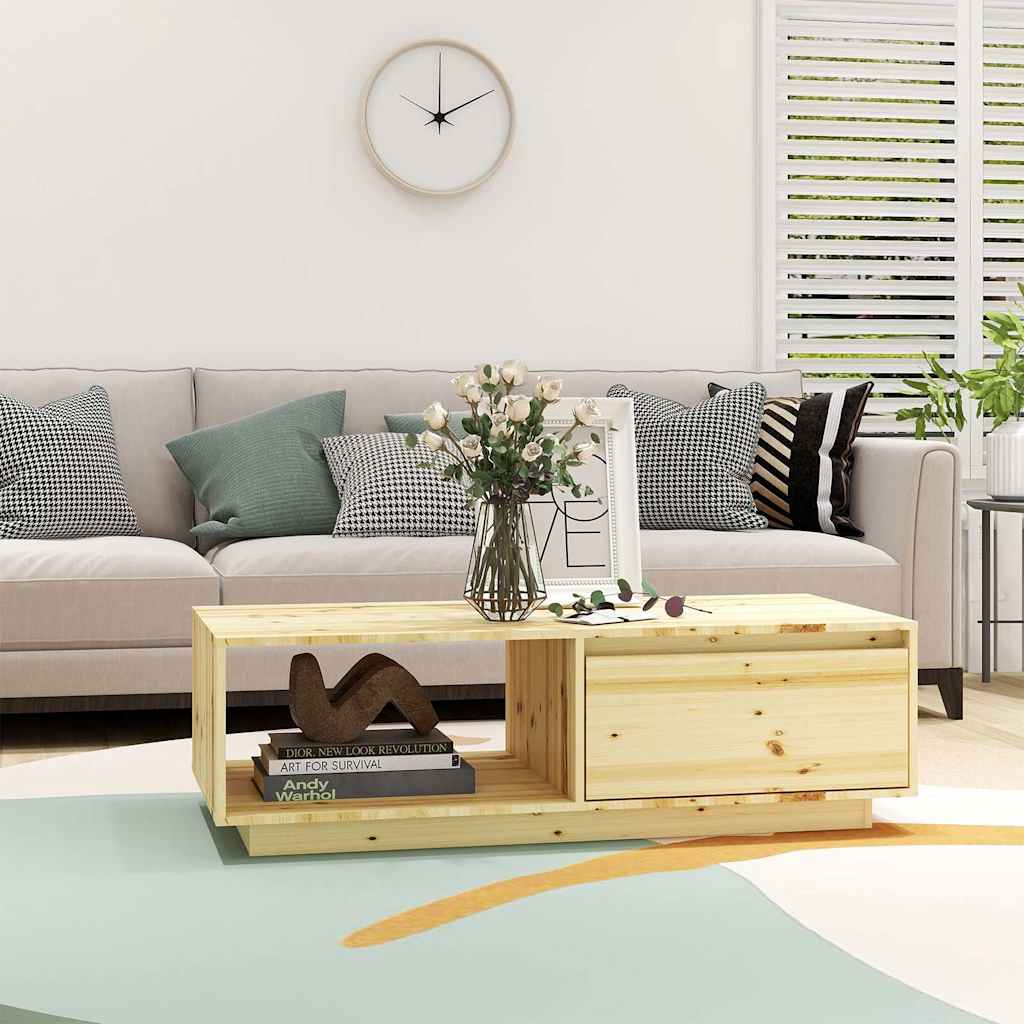 Vidaxl salontafel 110x50x33,5 cm massief vurenhout