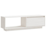 Vidaxl tv-meubel 110x30x33,5 cm massief grenenhout wit