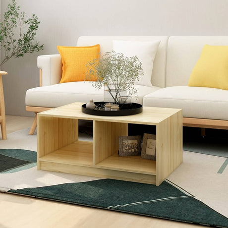 Vidaxl 809906 salontafel 75x50x33,5 cm massief hout grenen