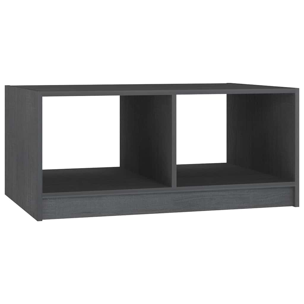 Vidaxl salontafel 75x50x33,5 cm massief grenenhout grijs