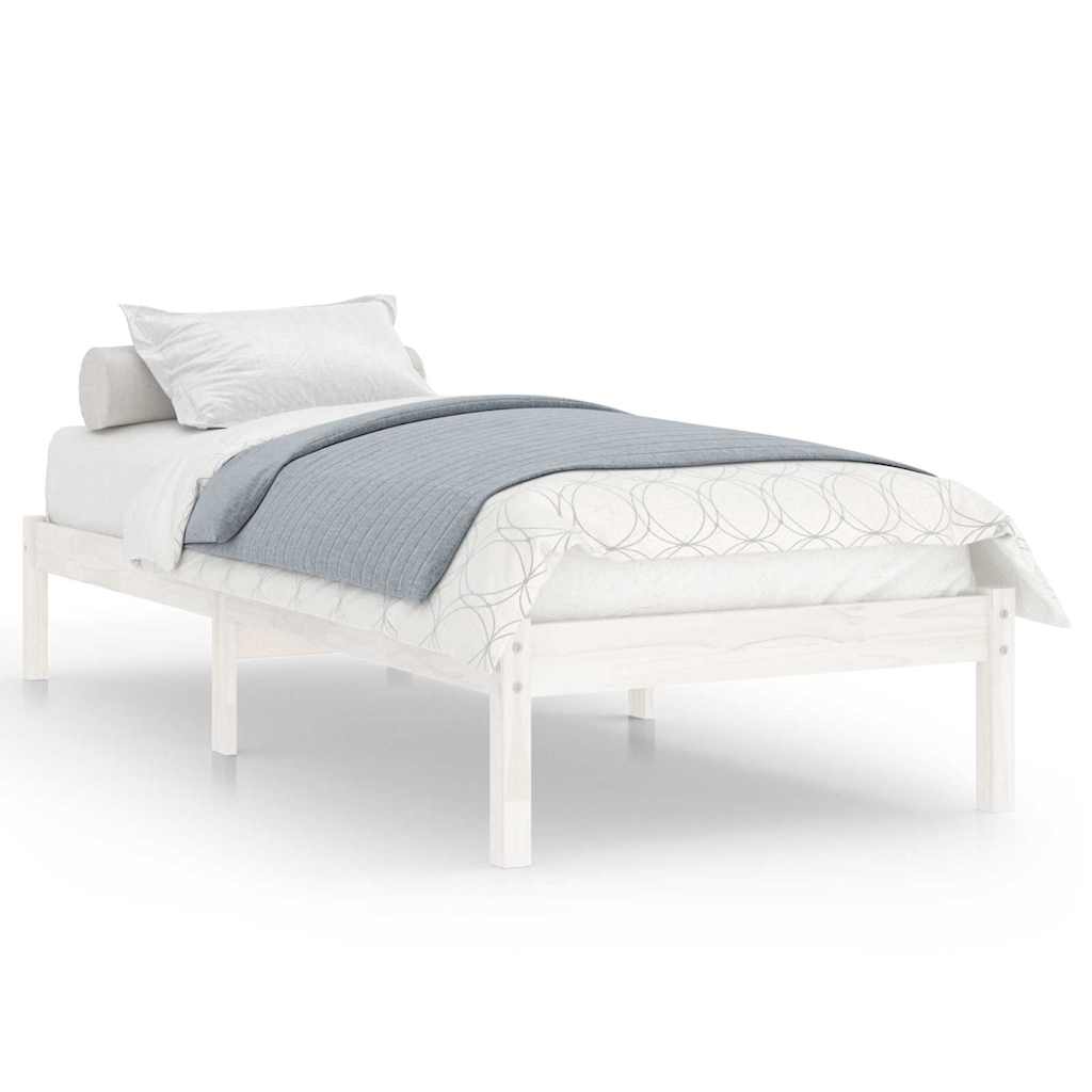 Vidaxl bedframe massief grenenhout wit 100x200 cm