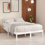 Vidaxl bedframe massief grenenhout wit 160x200 cm