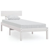Vidaxl bedframe massief hout wit 75x190 cm