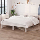 Vidaxl bedframe massief grenenhout wit 135x190 cm 4ft6 double