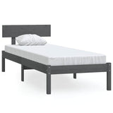 Vidaxl bedframe massief grenenhout grijs 100x200 cm
