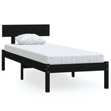 Vidaxl bedframe massief grenenhout zwart 100x200 cm
