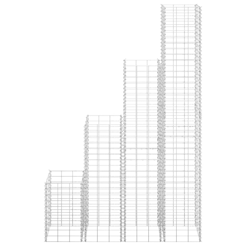 Vidaxl Schanskorf Planters 4 St 30x30x50 100 150 200 cm jern