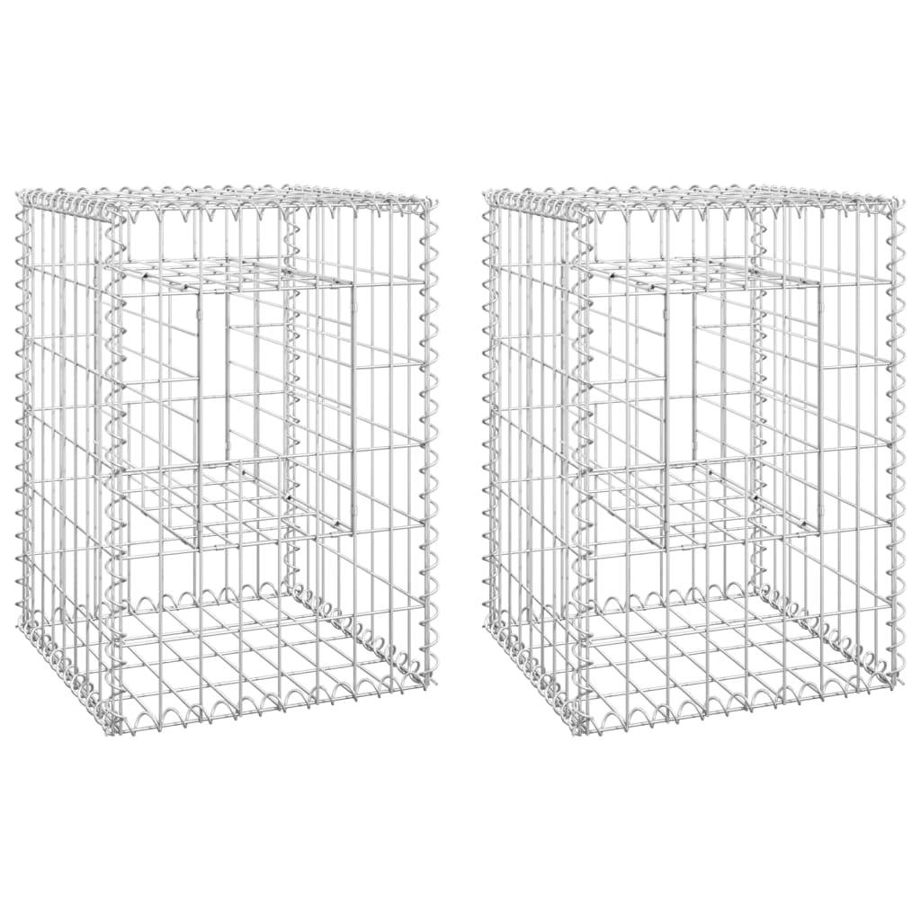 Vidaxl Schans Bank Postes 2 PCS 40x40x60 cm de hierro