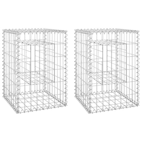VIDAXL SCHANS -BORKPOSTS 2 PCS 40x40x60 cm Eisen