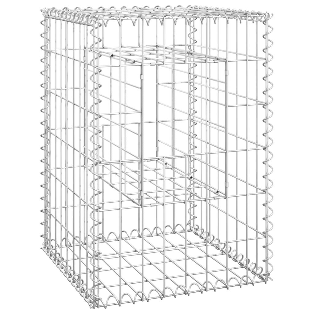 VIDAXL SCHANS -BORKPOSTS 2 PCS 40x40x60 cm Eisen