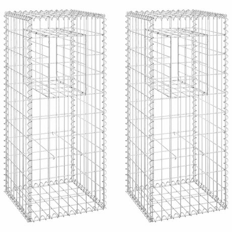 Vidaxl Schanskorf Posts 2 PCs 40x40x100 cm Eisen