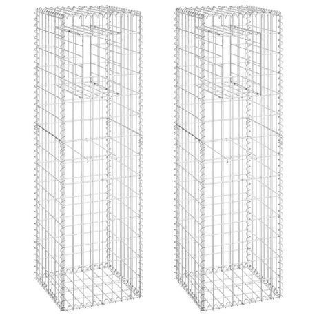 Vidaxl Schanskorf Posts 2 PCs 40x40x140 cm Eisen