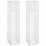 Vidaxl schanskorf palen 2 st 40x40x180 cm ijzer
