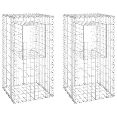 Vidaxl Schanskorf Posts 2 PCs 50x50x100 cm Eisen