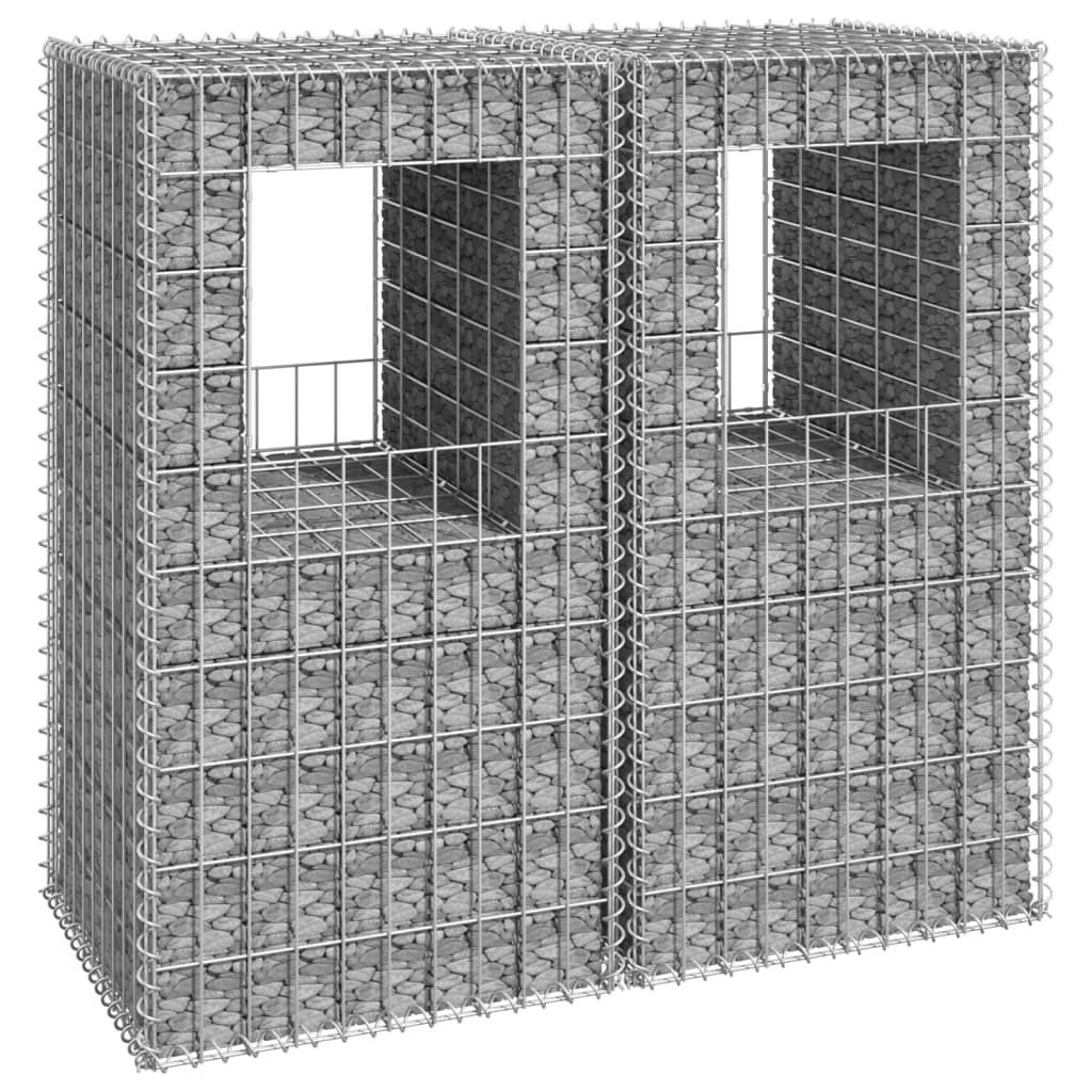 Vidaxl Schanskorf Publies 2 PCS 50x50x100 cm fer