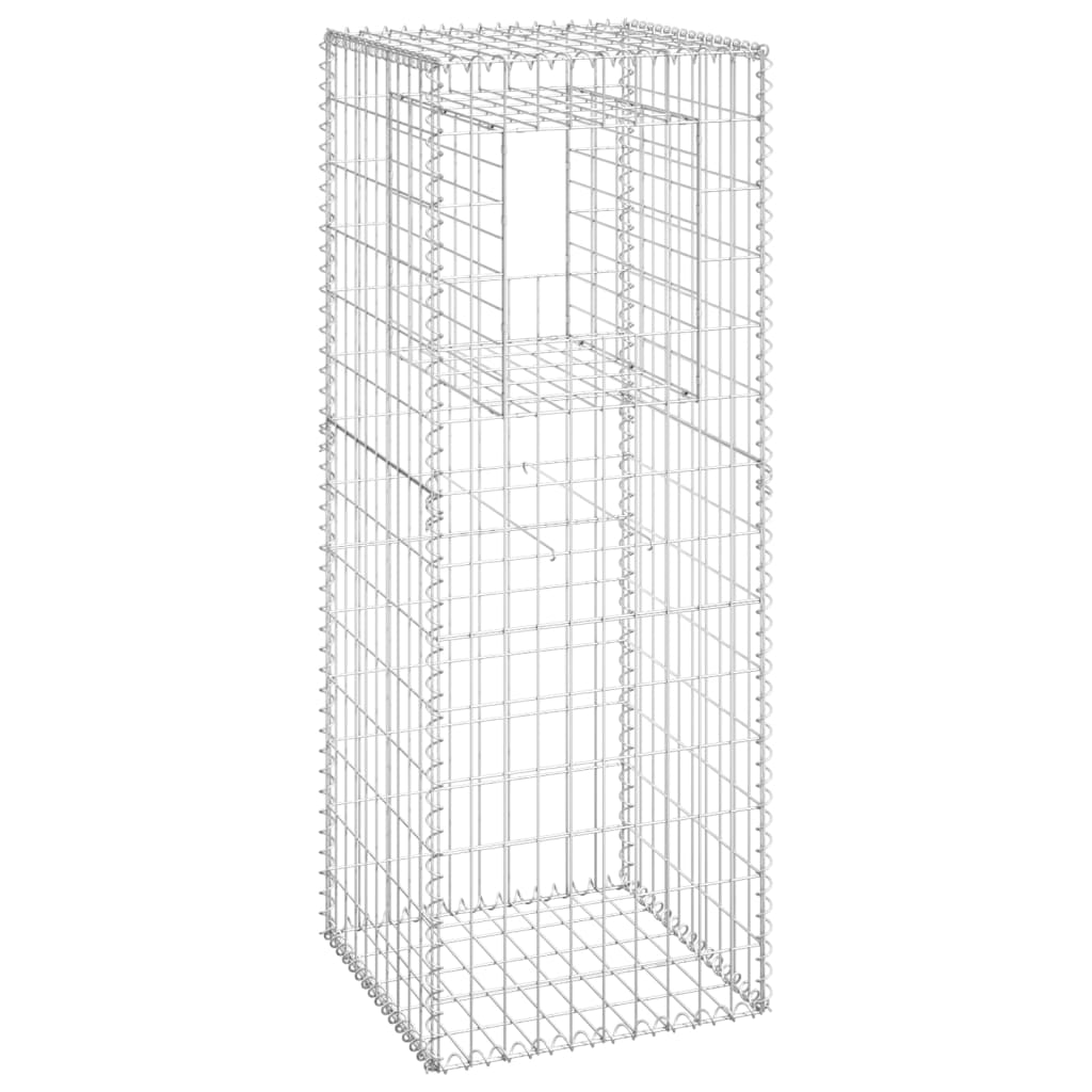 Vidaxl Schanskorf Pole 50x50x140 cm järn