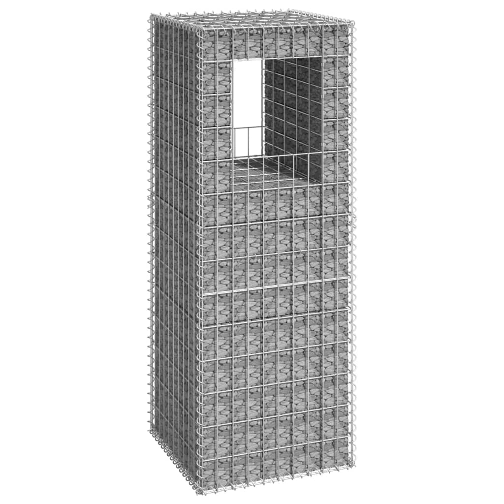 Vidaxl Schanskorf Pole 50x50x140 cm järn