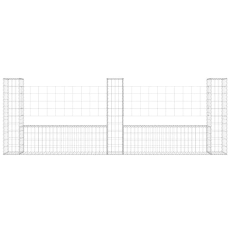 Vidaxl Schanskorf U-förmig mit 3 Pfosten 260x20x100 cm Eisen