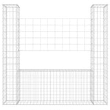 Vidaxl Schanskorf U-förmig mit 2 Pfosten 140x20x150 cm Eisen
