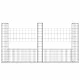 Vidaxl Schanskorf U-förmig mit 3 Pfosten 260x20x150 cm Eisen