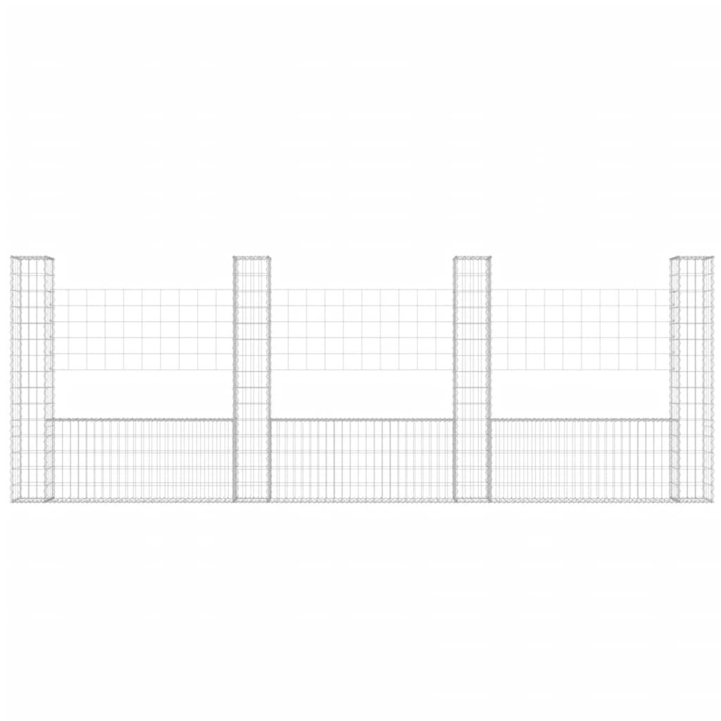 Vidaxl Schanskorf a forma di U con 4 post 380x20x150 cm