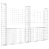 VidaXL Schanskorf U-shaped with 3 posts 260x20x200 cm iron