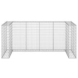 Vidaxl Schanskorf para contenedores 254x100x110 cm de acero galvanizado