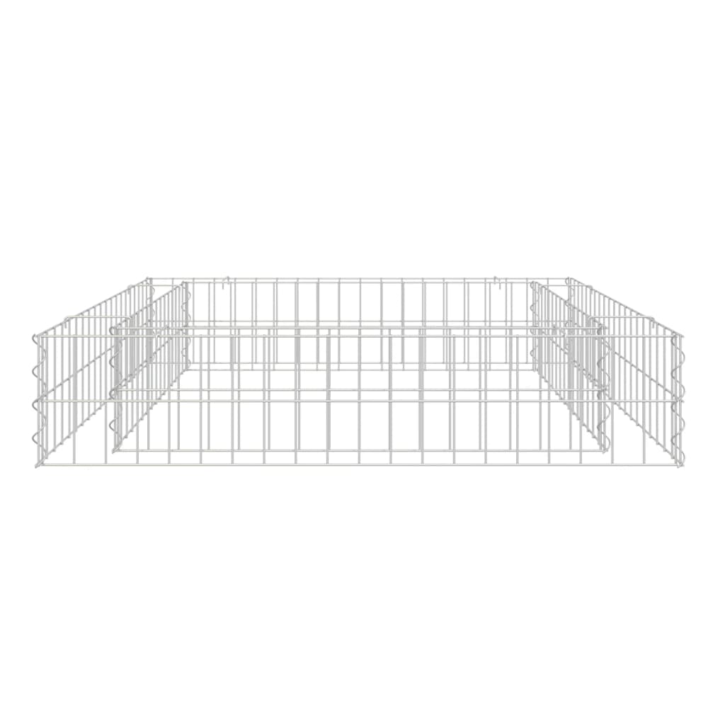 Vidaxl Gabion Planter hævet 100x100x20 cm galvaniseret stål