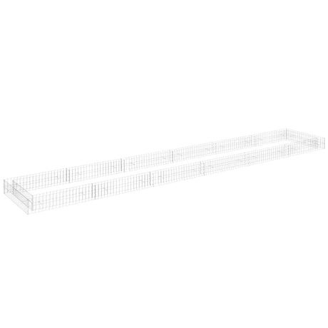 Vidaxl Gabion -Pflanzer erhöhte 600x100x20 cm verzinkter Stahl
