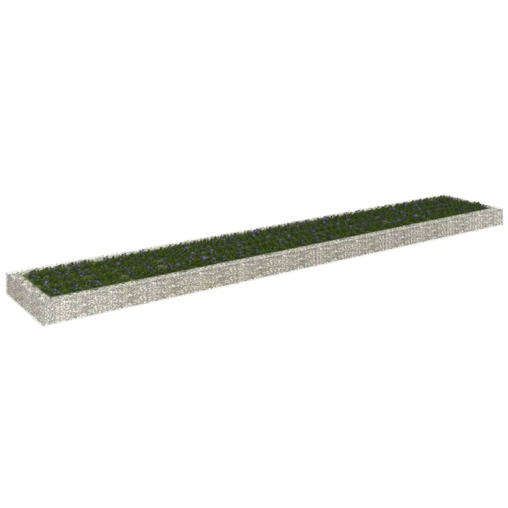 Vidaxl Gabion Planter hevet 600x100x20 cm galvanisert stål