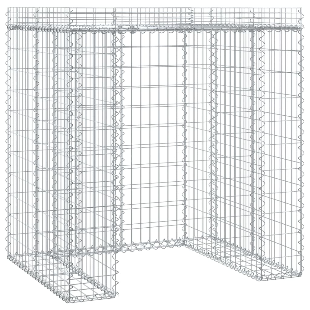 Canasta de Vidaxl Schans para basura CAN 110x91x120 cm de hierro galvanizado