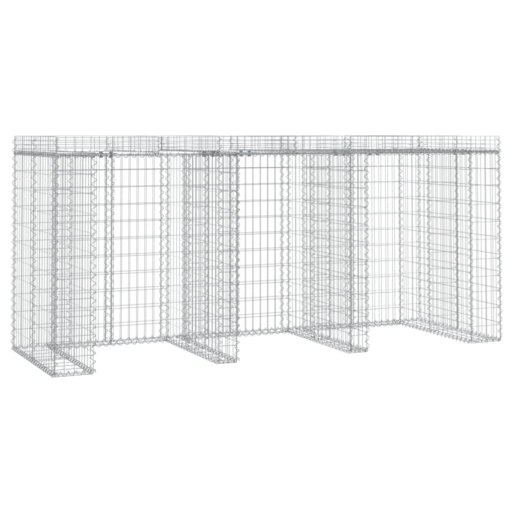 Canasta Vidaxl Schans para basura CAN 270x91x120 cm de hierro galvanizado