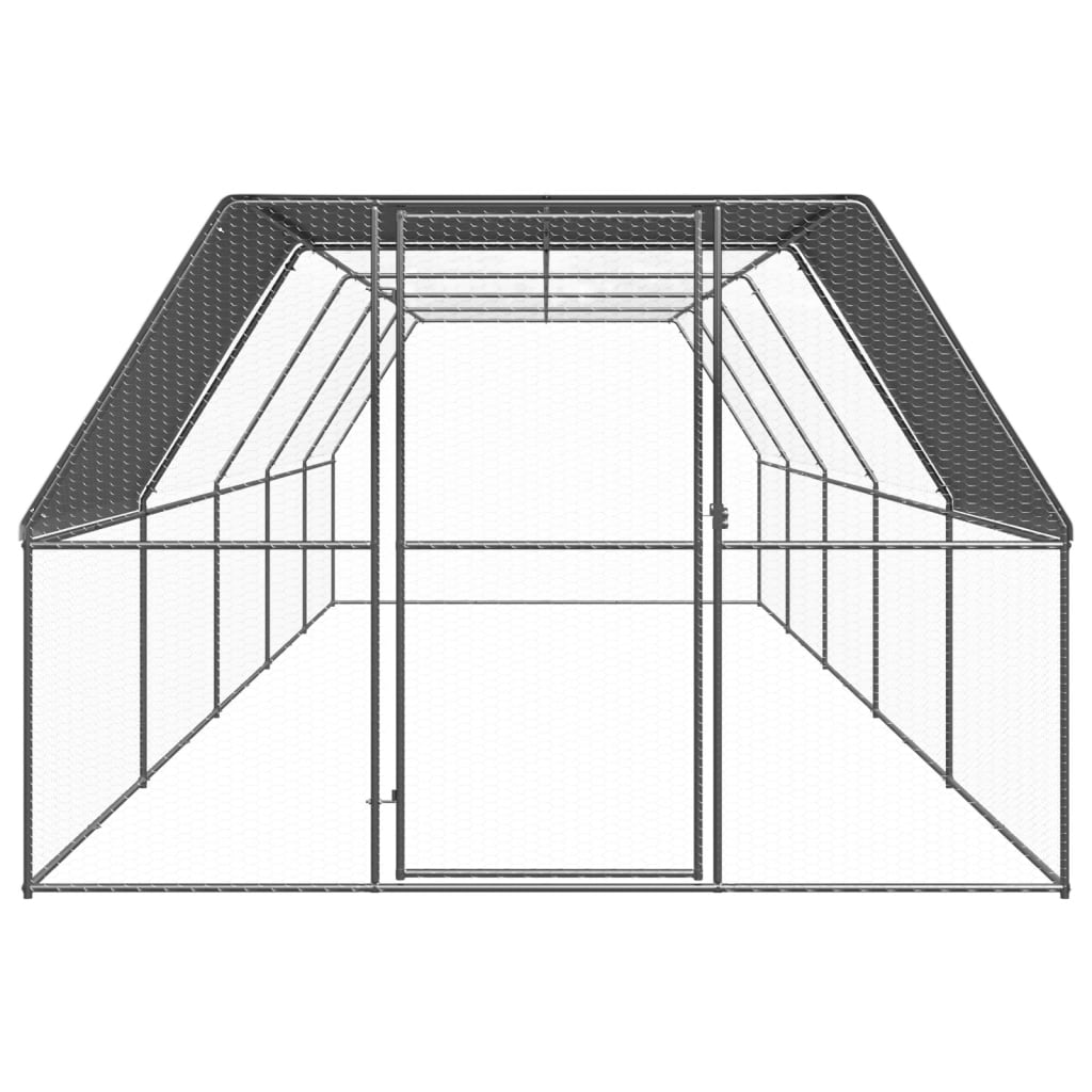 Vidaxl Chicken Coop 3x10x2 m verzinkter Stahl