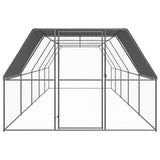 Vidaxl Chicken Coop 3x10x2 m verzinkter Stahl