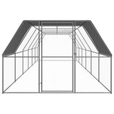 Vidaxl Chicken Coop 3x12x2 m verzinkter Stahl