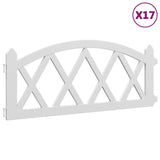 Vidaxl Gazon bordes 17 st 10 m polipropeno blanco