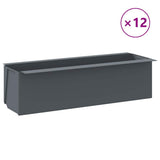 Vidaxl Blütenboxen für Europaletten 12 ST 36x13,5x9.5 cm pp grau