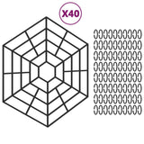 Vidaxl -Teichschutz 40 ST Polypropen Schwarz