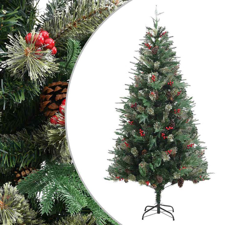 Vidaxl Weihnachtsbaum mit Kiefernkegel 225 cm PVC und PE Green