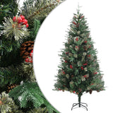 Vidaxl Weihnachtsbaum mit Kiefernkegel 225 cm PVC und PE Green