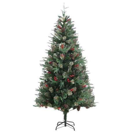 Vidaxl Weihnachtsbaum mit Kiefernkegel 225 cm PVC und PE Green