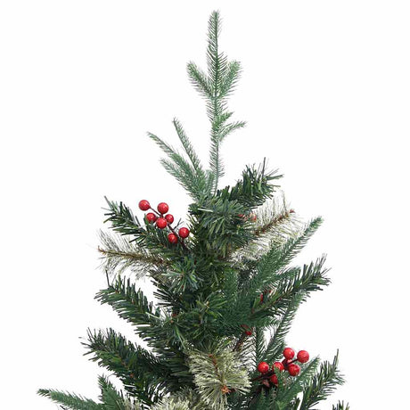 Vidaxl Weihnachtsbaum mit Kiefernkegel 225 cm PVC und PE Green