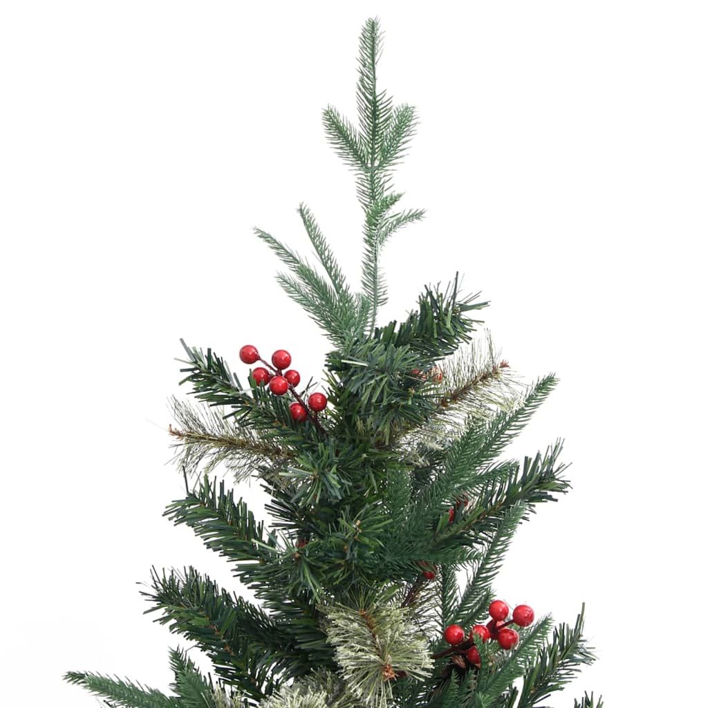 Vidaxl Weihnachtsbaum mit Kiefernkegel 225 cm PVC und PE Green