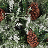 Vidaxl Weihnachtsbaum mit Kiefernkegel 150 cm PVC und PE grün und weiß