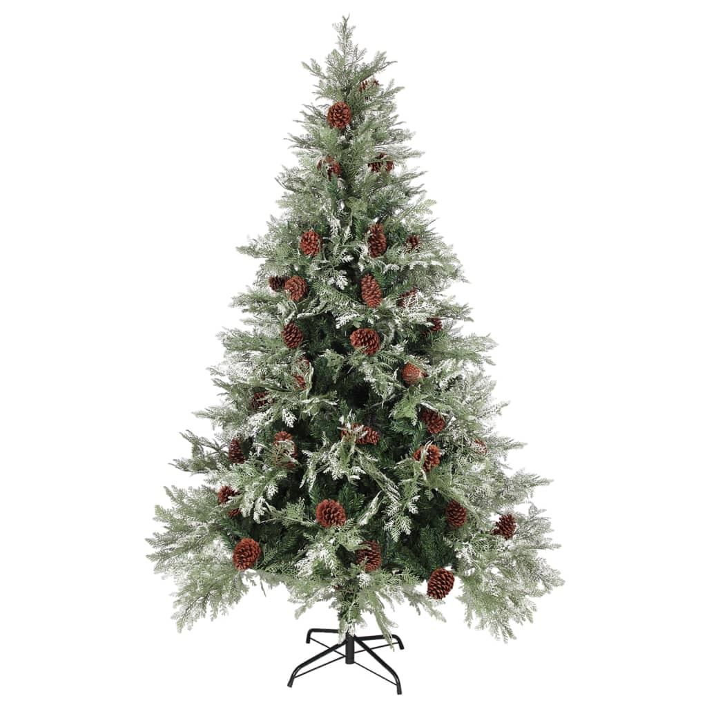 Vidaxl Christmas Tree med LED og fyrretræer 120 cm PVC og PE Green og White