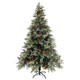 Vidaxl Christmas Tree med LED og fyrretræer 120 cm PVC og PE Green og White