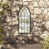 Vidaxl Gartenspiegel 100x45 cm Eisenschwarz